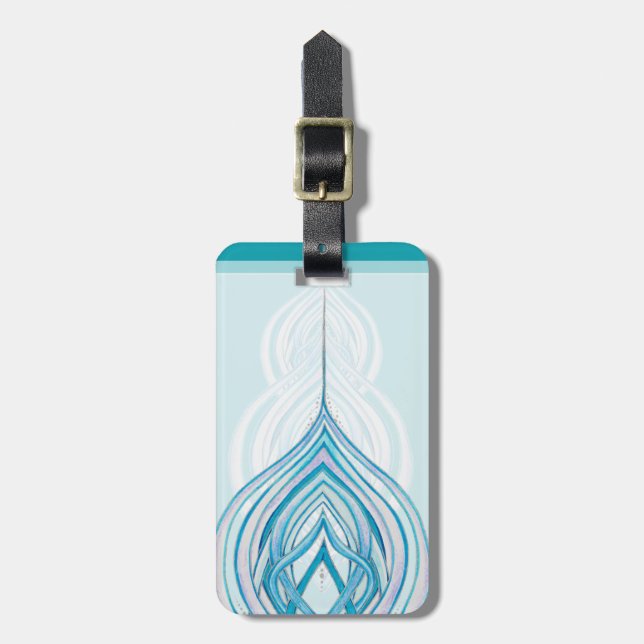 Blossom Open | Customisable Luggage Tag (Front Vertical)