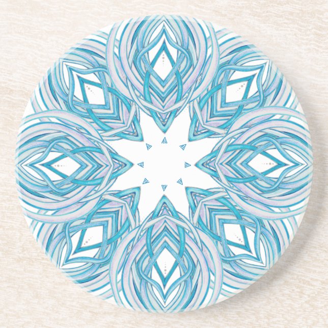 Blossom Open Mandala | Customisable Coaster (Front)