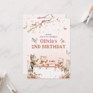 Blossom Party with Cats Invitation