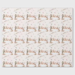 Blossom Party with Cats Wrapping Paper