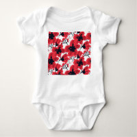 Blossom Red: Abstract Hand-Drawn Pattern.