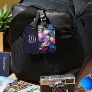 Blossom Rush Spring Floral Garden Luggage Tag