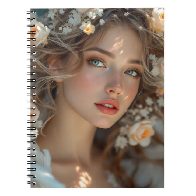 Blossom Seraph – Angel of Spring Grace Notebook (Front)