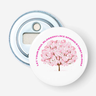 Blossom Serenity – Pink Floral Tree Art Bottle Opener