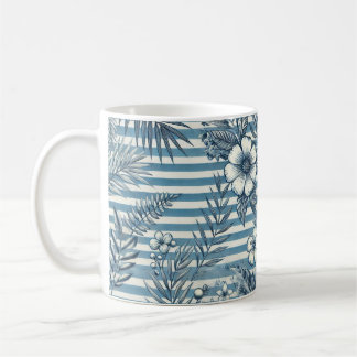 Blossom Stripes Design Coffee Mug