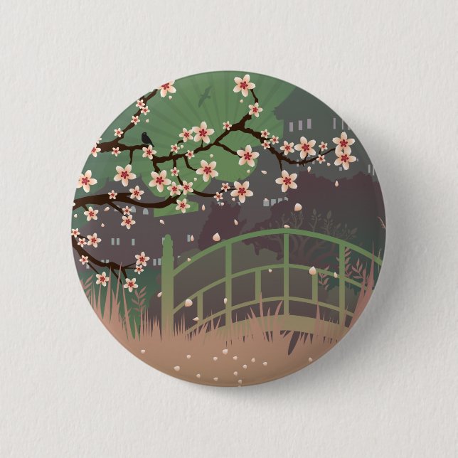 Blossom Sundown 6 Cm Round Badge (Front)