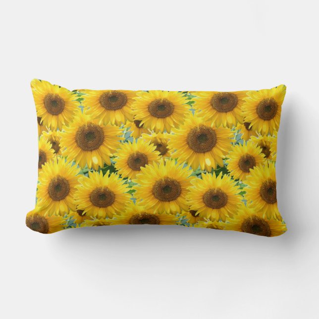 Blossom Sunflowers Lumbar Cushion (Front)