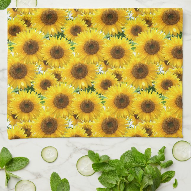Blossom Sunflowers Tea Towel (Folded)