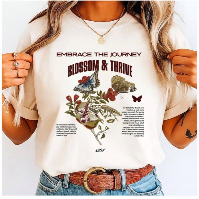 Blossom & Thrive: Embrace the Journey Best Friend Tri-Blend Shirt (Creator Uploaded)