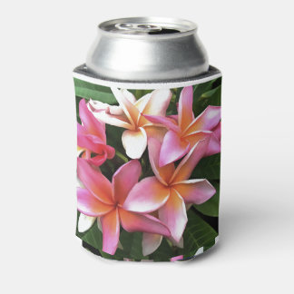 Blossom Wreath Of Pale Pink Frangipani Can Cooler