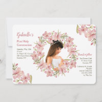 Blossom Wreath Photo Invitation
