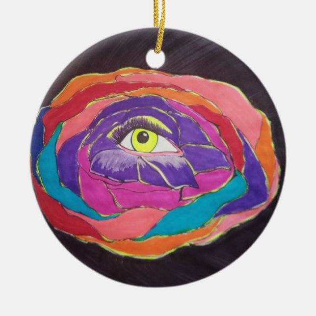 Blossomed Excellence  Ceramic Tree Decoration (Front)