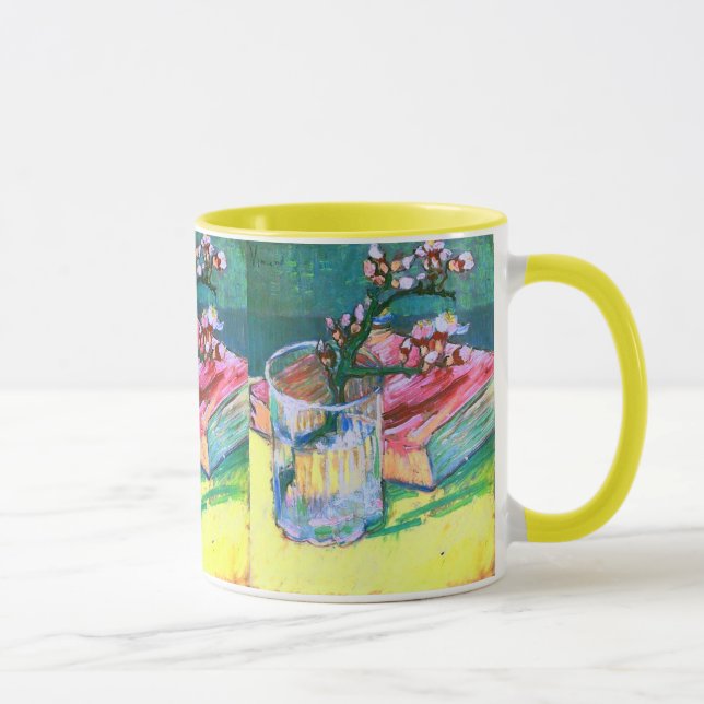 Blossoming Almond Branch Glass Book Van Gogh Fine Mug (Right)