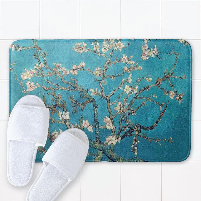 Blossoming Almond Tree by Vincent van Gogh Bath Mat (Creator Uploaded)