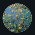 Blossoming Almond Tree by Vincent van Gogh Dartboard<br><div class="desc">Blossoming Almond Tree by Vincent van Gogh is a vintage fine art post impressionism still life floral painting featuring blooming flowers on the branches of an almond tree in a garden. The blue sky is in the background. About the artist: Vincent Willem van Gogh (1853 -1890) was one of the...</div>