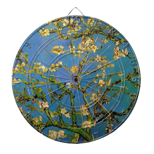 Blossoming Almond Tree by Vincent van Gogh Dartboard (Front)