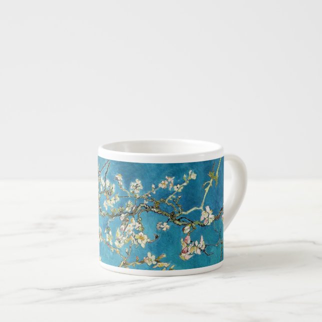 Blossoming Almond Tree by Vincent van Gogh. Espresso Cup (Front Right)