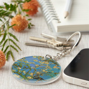 Blossoming Almond Tree by Vincent van Gogh Key Ring