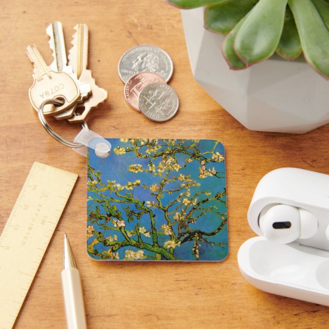 Blossoming Almond Tree by Vincent van Gogh Key Ring (Desk)