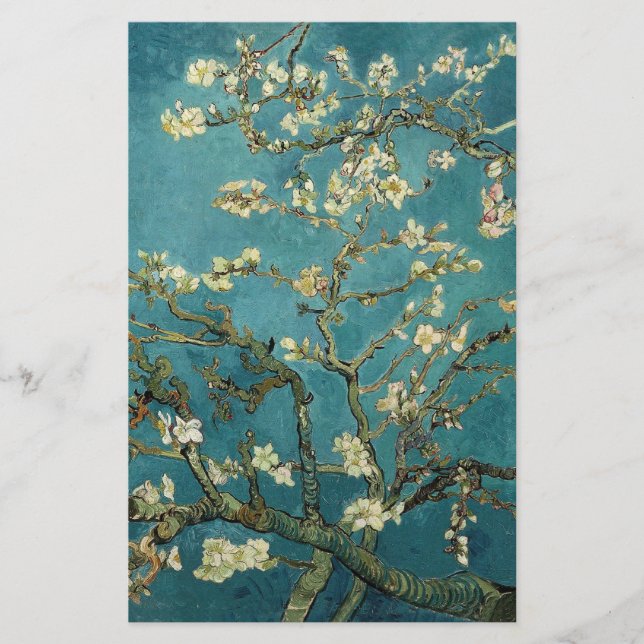 Blossoming Almond Tree by Vincent van Gogh. Stationery (Front)