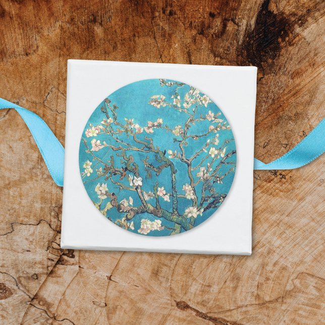 Blossoming Almond Tree Classic Round Sticker (Creator Uploaded)