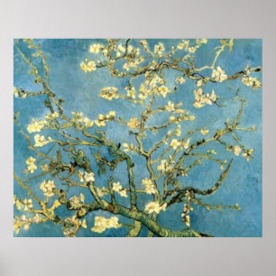 Blossoming Almond Tree Post-Impressionist Poster