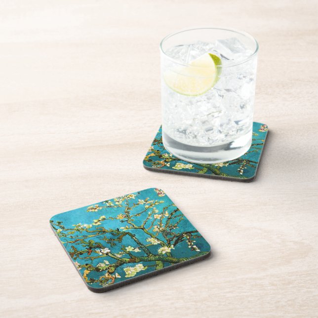 Blossoming Almond Tree Van Gogh Fine Art Coaster (Right Side)