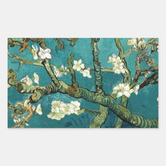 Blossoming Almond Tree Van Gogh Rectangular Sticker