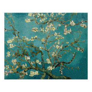 Blossoming Almond Tree Vintage Floral Van Gogh Poster