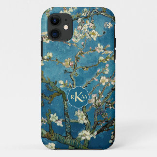 Blossoming Almond Vintage Floral Van Gogh Monogram Case-Mate iPhone Case