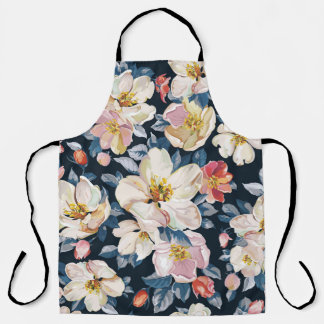 Blossoming Apple Tree Elegance Pattern Apron
