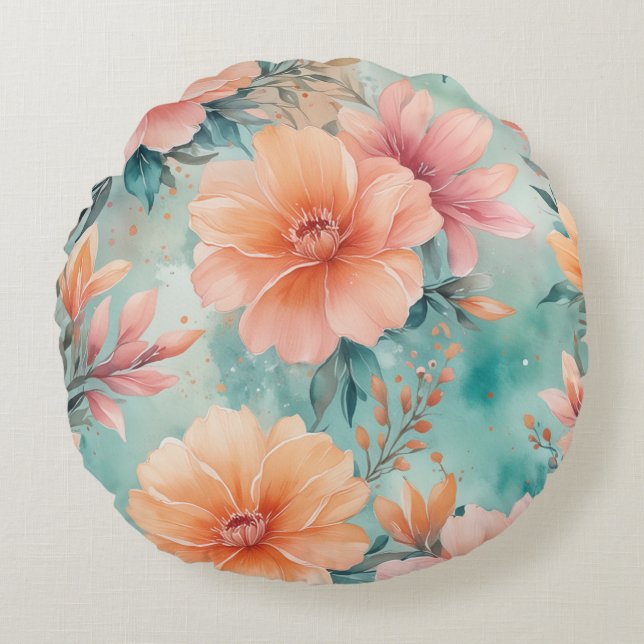 Blossoming Beauty Round Cushion (Front)