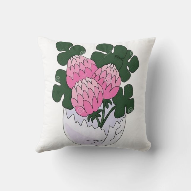 Blossoming Beginnings – Floral Growth from Within Cushion (Back)