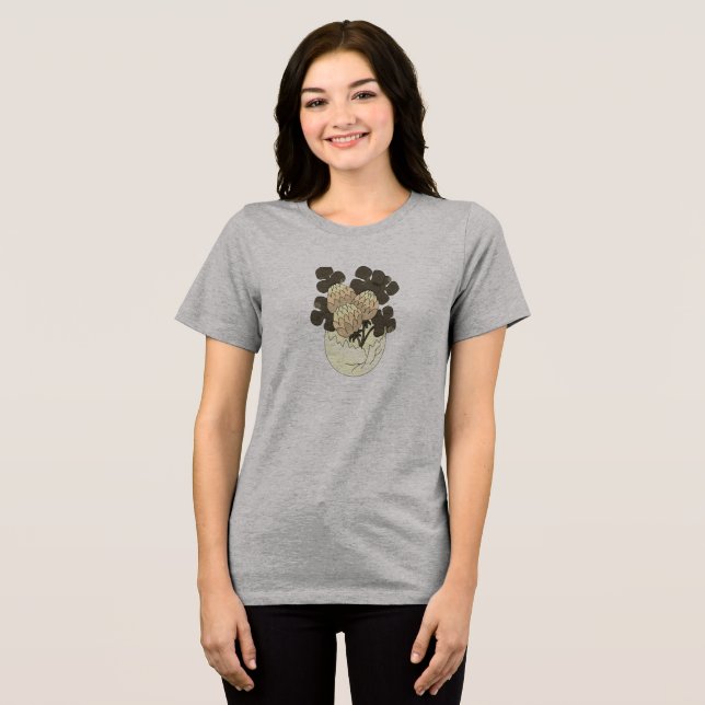 Blossoming Beginnings – Floral Growth from Within Tri-Blend Shirt (Front Full)