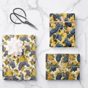 Blossoming Berries Collection: Oregon Grape Wrapping Paper Sheet