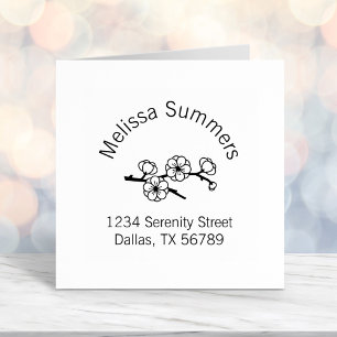 Blossoming Branch Address Self-inking Stamp