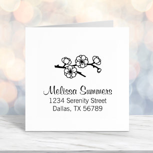 Blossoming Branch Address Self-inking Stamp