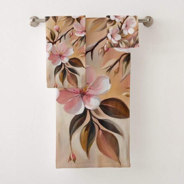 Blossoming Branch Bath Towels (Insitu)