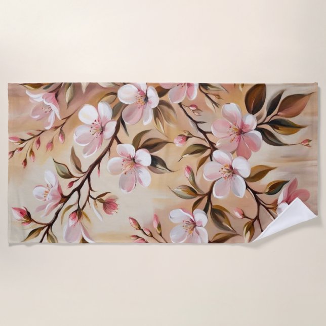Blossoming Branch  Beach Towel (Front)