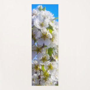 Blossoming branch of a pear Yoga Mat