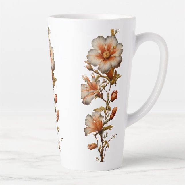 Blossoming Branches Large Latte Mug, 17 oz Mug (Right)