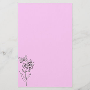 Blossoming Butterfly Stationery
