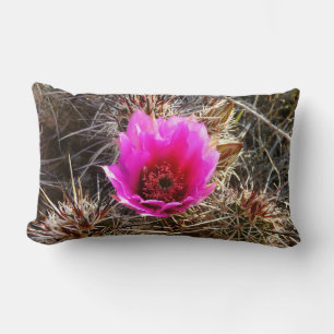 Blossoming Cactus (Prickly Pear) Wildflower Lumbar Cushion