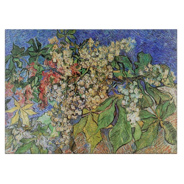 Blossoming Chestnut Branches by Vincent van Gogh Cutting Board (Front)