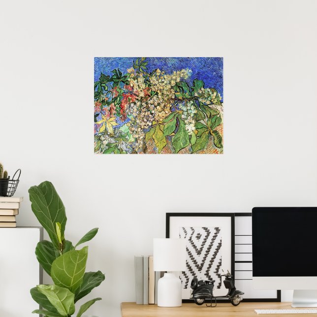 Blossoming Chestnut Branches by Vincent van Gogh Poster (Home Office)