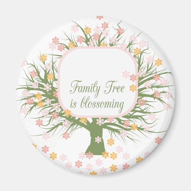 Blossoming Family Tree Magnet (Front)