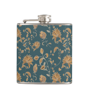 Blossoming Flora patterns Hip Flask