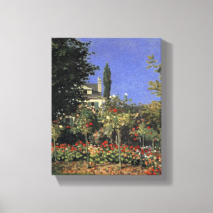 Blossoming Garden In Sainte Adresse - Claude Monet Canvas Print