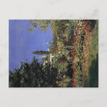 Blossoming Garden In Sainte Adresse - Claude Monet Postcard<br><div class="desc">Show people your style and refinement with this reproduction of a fine art piece entitled "Blossoming Garden In Sainte Adresse" by Claude Monet. Landscape depicting a garden with flowers. Painted circa 1900.</div>