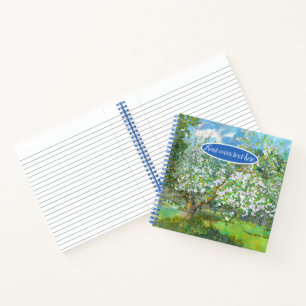 Blossoming garden  painting  watercolor notebook